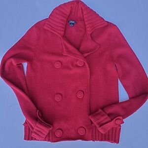 Prive Cashmere Cardigan Small button front rust